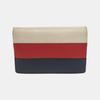 [Pre-Owned] Queen Margaret Metal Bee Decoration Color Block Design Removable Chain Shoulder Strap Leather Crossbody Bag - Good #YKAW15
