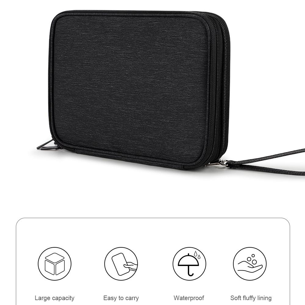 Waterproof Cable Storage Bag Digital Electronic Organizer Portable USB Data Charger Plug Travel Pouch for Mouse Tablet PC iPad Sleeve Case