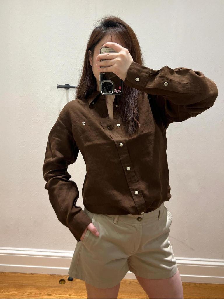 RL Ralph Lauren Хлопковая рубашка-поло с длинным рукавом и логотипом Small Pony для защиты от солнца - Мужская и женская коллекция Весна/Осень.