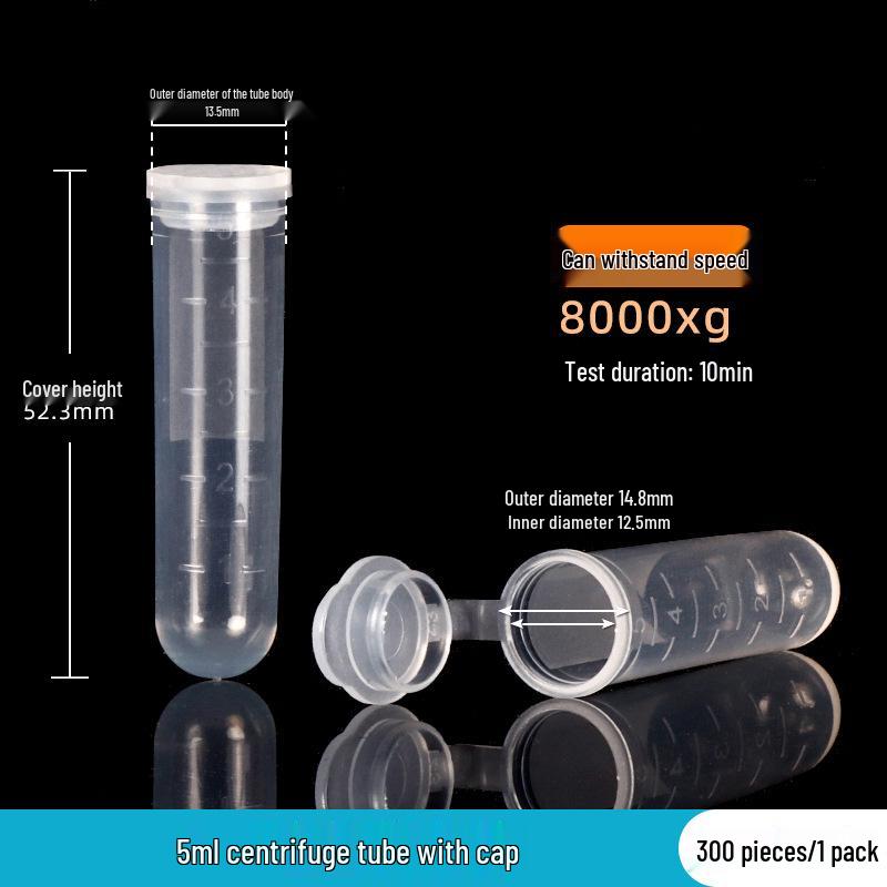 Laboratory Plastic Tubes: PCR, Centrifuge & Seed Bottles in 0.2/1.5/5/10/15/30/50ml