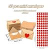 30/60Pcs Heart Stickers Love Letters Envelope Set Blank Mini Cards Mini Cards Set  Valentine's Day
