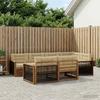 Outdoor Sofa Set with Cushions 7 pcs Natural and Beige
