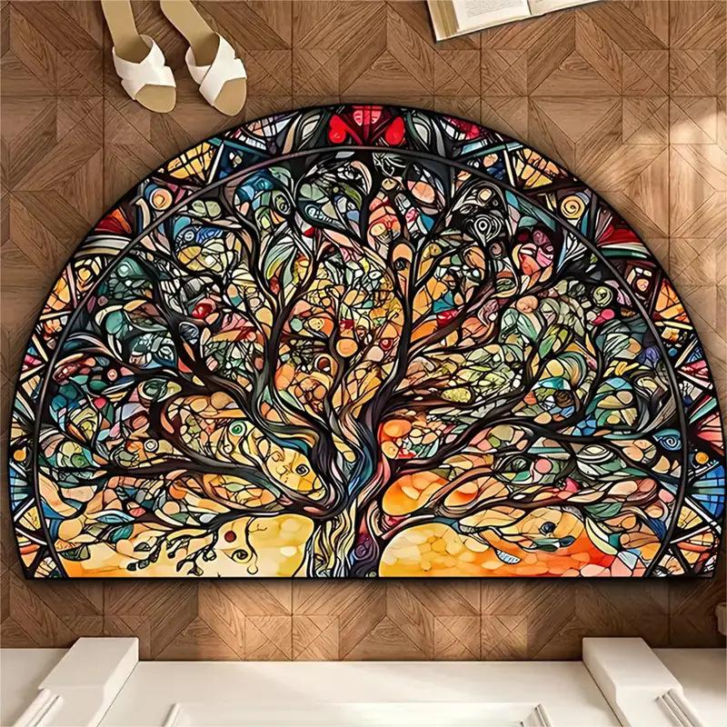 Semi-circular Carpet Retro American Home Floor Mat Entrance Mat