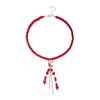 Red Halloween Collarbone Chain Tassel Halloween Earrings Fashion Blood Drop Necklace  Party
