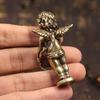 Retro Copper God of Love Cupid Statue Small Ornaments Brass Angel Figurines Desktop Decorations Home Decor Accessories for Room
