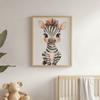 Plakat Mała Zebra Plakat Mała Zebra, 30X40 Cm, Rama Drewniana Biała, Papier Matowy 230 Gsm