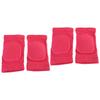 2 Pairs Knee Sleeves High Elastic Breathable Knee Protector Pads for Ice Hockey Skating Running Rose