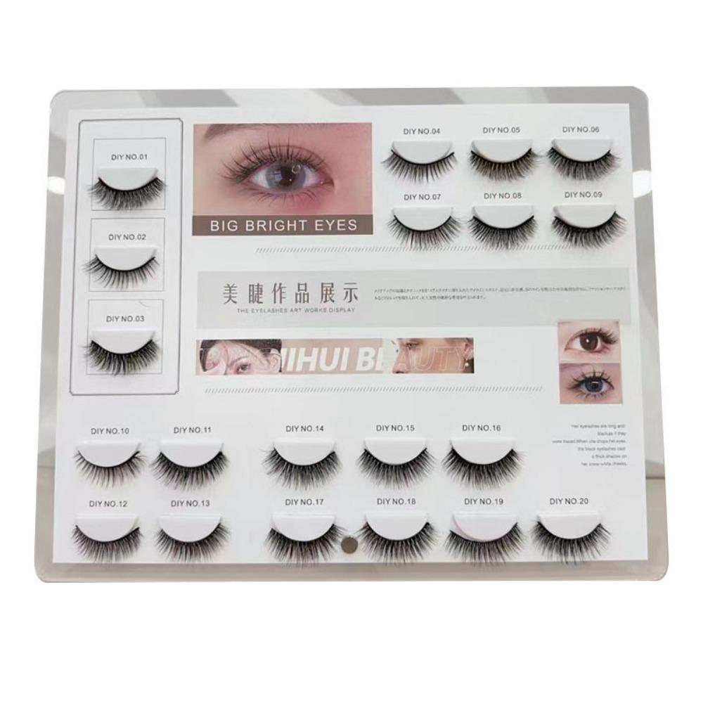 10/12/16/20 Grids Eyelash Display Board Metal Stand Eye Lash Plate Beauty Salon