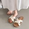 Flat-bottomed Slippers Women's New Round Head Simple Women's Shoes Women's Skirt Beach Shoes
