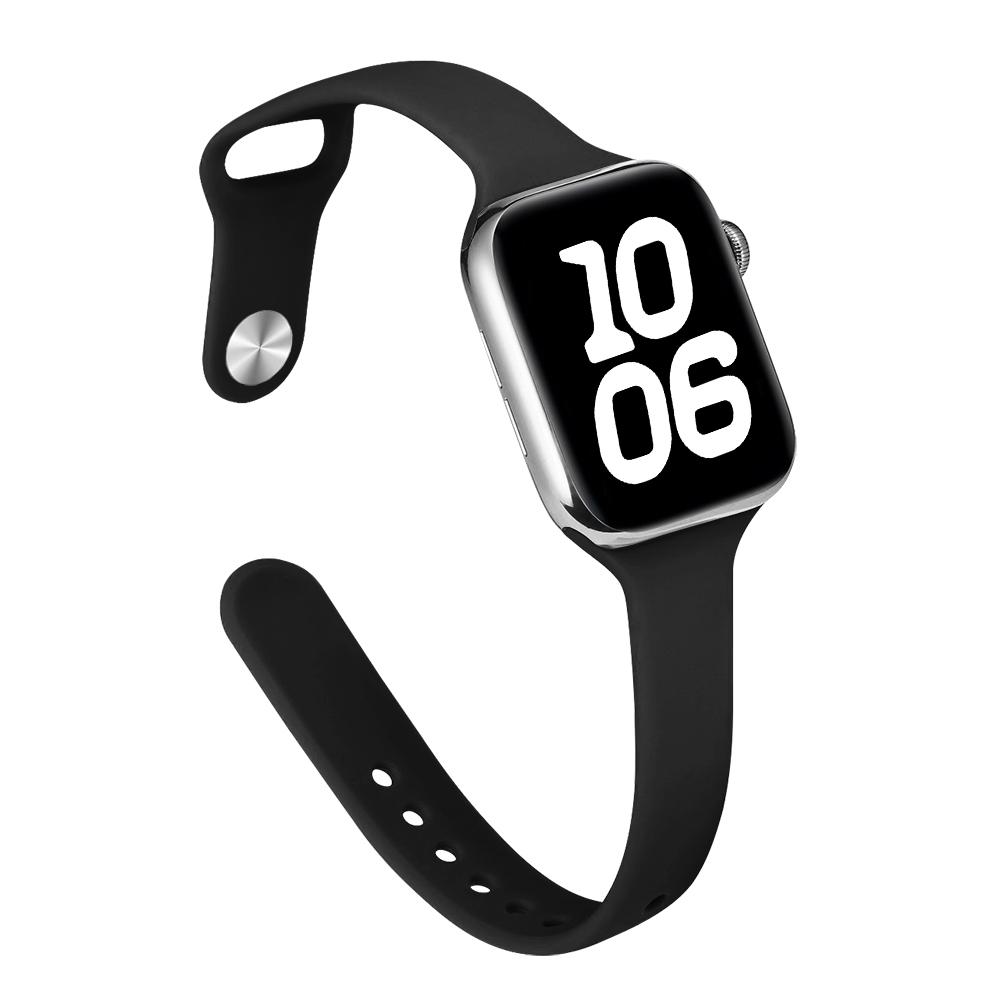 Тонкий силиконовый ремешок для Apple Watch 46 мм Band 44 мм 45 мм 38 мм 42 мм 49 мм Bracelet iWatch Correa Serie 8 7 6 5 SE 4 9 10 ultra 3 2