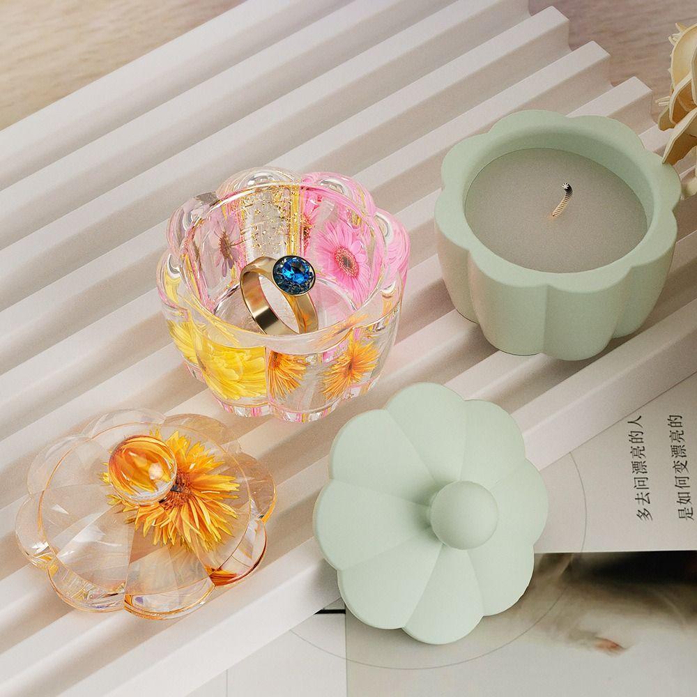 Silicone Candle Jar Mold DIY Craft Candlestick Mold Gift Storage Jar Home Decor