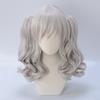 Cosplay Wig from The Second Style with Perfect for Costumes and Fancy Dress 2 Bonus Items Heat-resistant Castle, Silver-gray, Short, Curly, Twin-tail