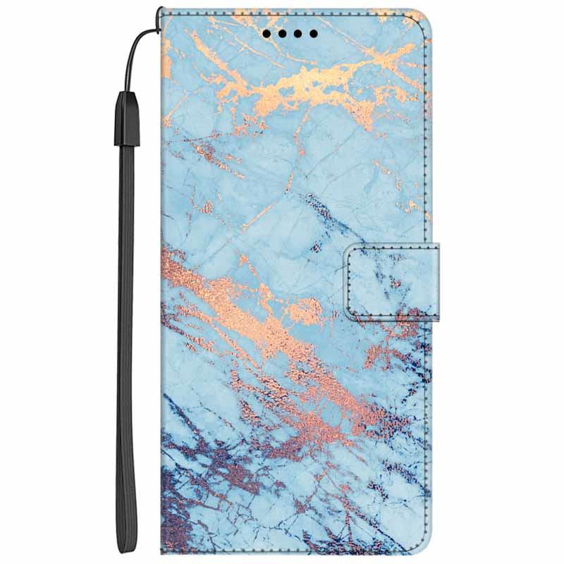 Книжка из Мраморной Кожи для Oppo A80 5G/Oppo A3 Pro /Oppo K12x Чехол Цветной Мраморный Флип Кошелек Чехол-Держатель Стенд для Oppo A80