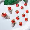 50Pcs Mini Simulation Red Fruit Decoration Miniature Fruit Resin Figurine Statue Ornament DIY Crafts Nail Art Charm Dollhouse Accessories