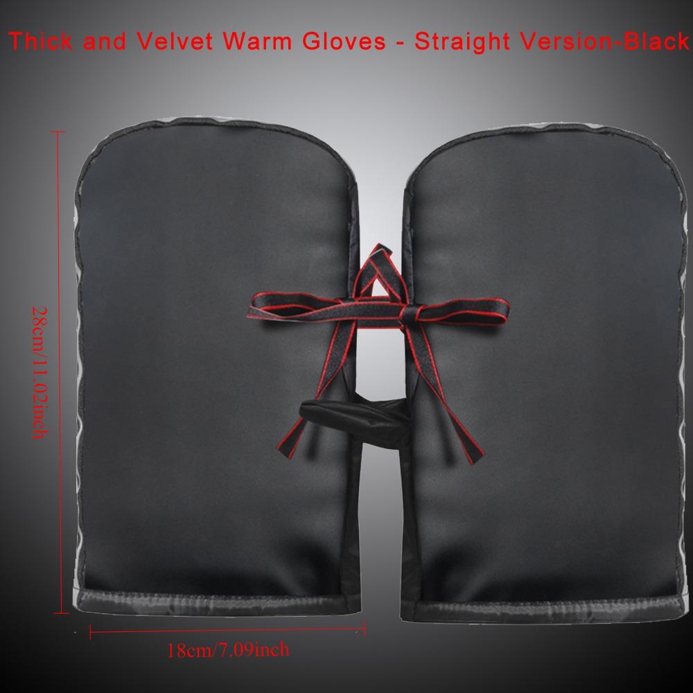 Electric bike handlebar gloves, winter riding electric bike gloves with plush insulation, waterproof and windproof motorcycle