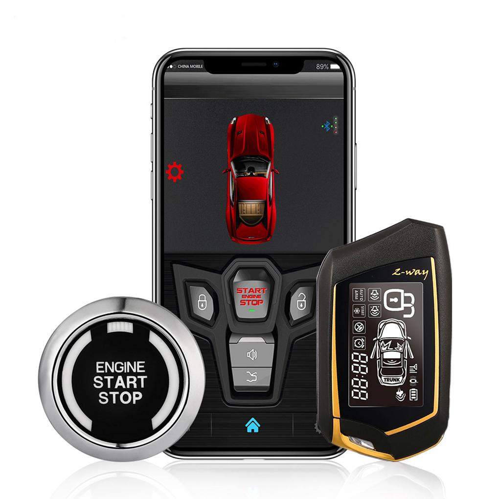 Universal Car Alarm Auto Start Stop System Remote Control Engine Ignition Autostart Kit Keyless Push Start System Car Accessory