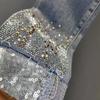 Sequined Diamond Feet Jeans Women's Autumn Clothes High Waist Slim Slimming Pencil Nine-point Pants