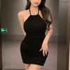 Women's Halter Halter Dress Package Hip Summer Sweet Spicy Pure Desire Spice Girls Show Thin Sexy Dress