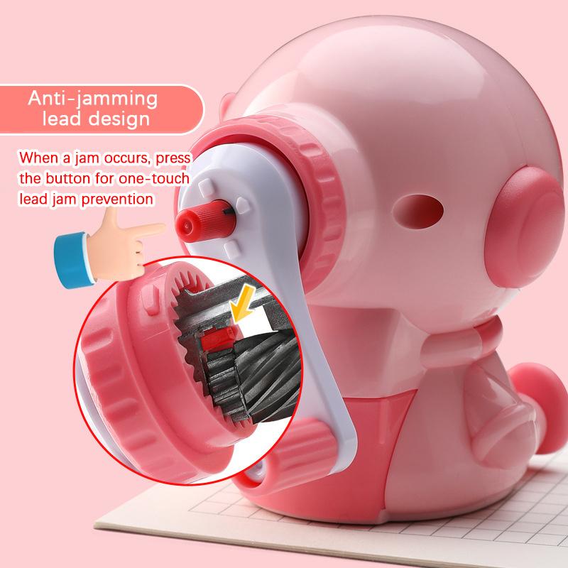 Мультфильм Ручная точилка для карандашей Ручной инструмент для тряски карандашей