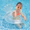 Летние прозрачные надувные игрушки с ракушками, детский круг для плавания, надувное плавающее сиденье для бассейна, водные игрушки с блестками, плавательный круг