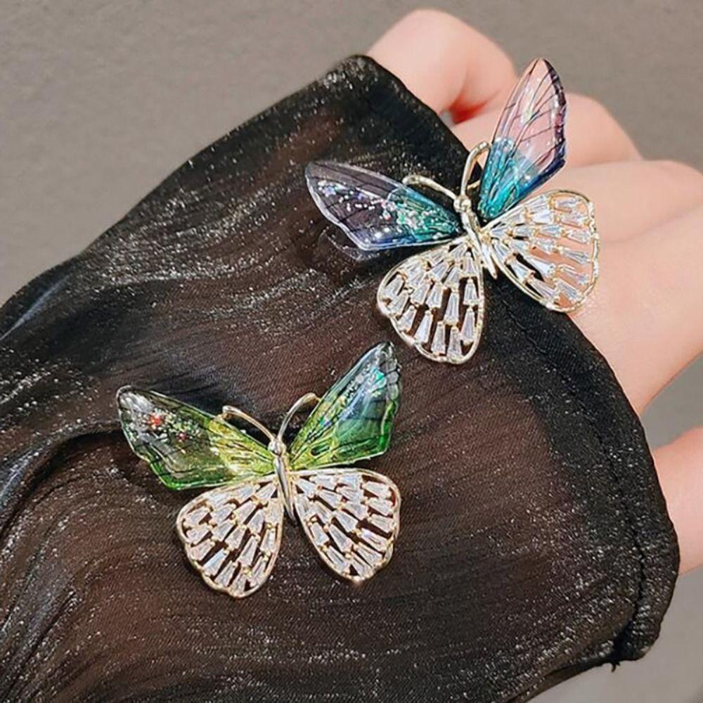 Dragonfly/Butterfly Shaped Badge Pin Imitation Pearl Suit Collar Pins  Clothing Accessories