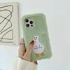 Осенне-зимний милый плюшевый вышитый чехол-гусь для iPhone 13/14/15 Pro Max