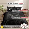 Duvet Cover Set Black Cat Print Bedding Set Soft Comfortable Duvet Cover For Bedroom Guest Room 1*Duvet Cover 2*Pillowcase