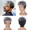 Synthetic Blonde Short Wig Ombre Curly Wigs for Men Natural Curly Hair Male Wig with Bangs Daily Cosplay Man Halloween Costume