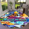 Bloody Fruits Adventure Custom Name Round Area Rug Carpet Rug For Living Room Bedroom Sofa Playroom Decor Nonslip Floor Mat
