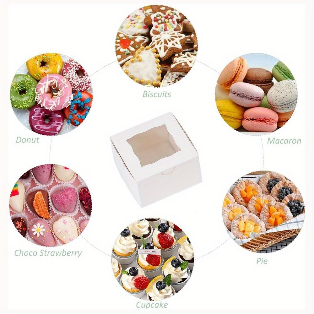 24 шт. Мини-подарочные коробки с окном, идеально подходят для демонстрации и упаковки подарков, идеально подходят для Рождества, Нового года, свадеб, юбилеев и вечеринок, поделок своими руками