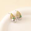 Women's Light Luxury Design Elegant Vintage Imitation Pearl Earrings Fashionable And Versatile Niche Design Earrings