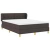 Box Spring Bed with Mattress Dark Brown 140 x 200 cm Fabric