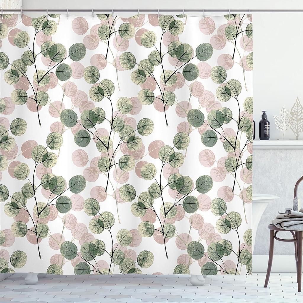 Flower Leaf Bathroom Thickened Waterproof And MildewProof Shower Curtain Design