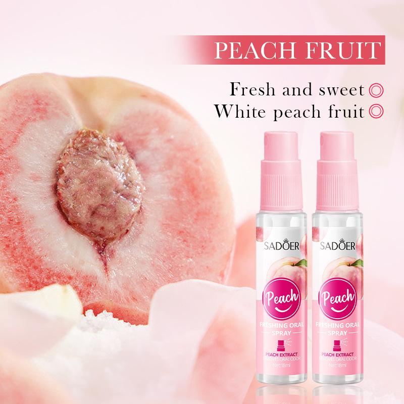 Спрей для полости рта Peach Fresh, спрей для устранения свежего дыхания и неприятного запаха изо рта для ухода за полостью рта,