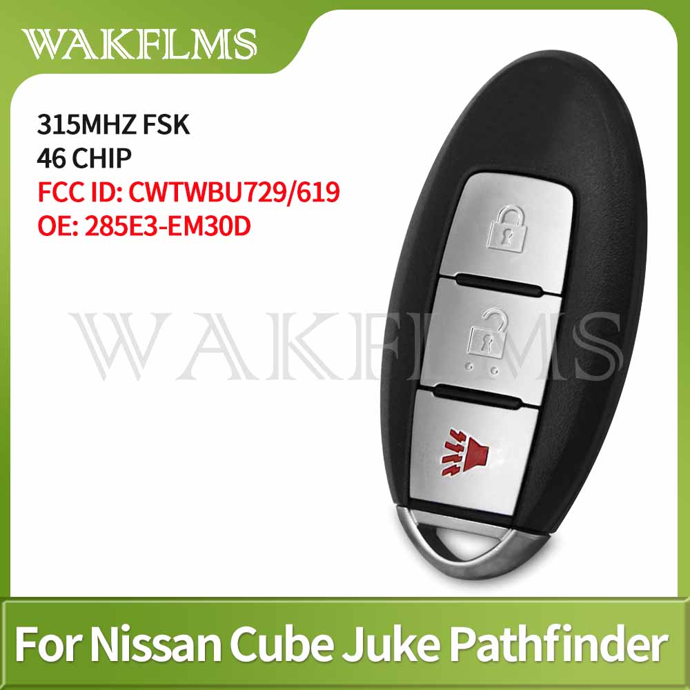 CWTWBU729 CWTWBU735 CWTWBU618 For Nissan Maxima Sentra 2007 2008 2009 2010 2011 2012 315Mhz ID46 Car Smart Remote key Fob