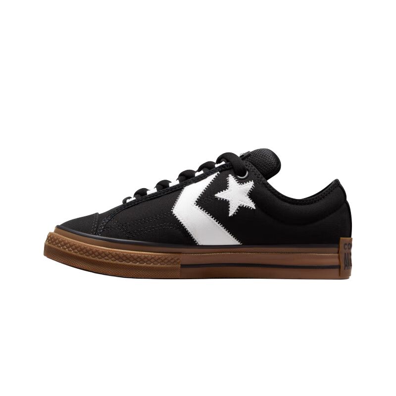 Converse Star Player 76 Low Puff - черные белые резиновые мужские кроссовки A14718C