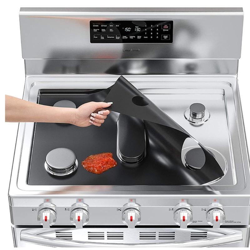 Крышка для плиты Защитная крышка для плиты, совместимая с газовой плитой Многоразовый коврик Крышки для плиты Антипригарное покрытие для плиты Кухонные принадлежности