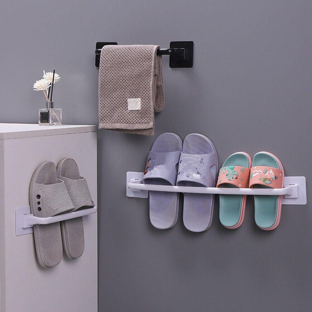 Useful Bracket Wall Mount Hanger Holder Clothes Holder Bathroom Bar Towel Rack Storage Shelf