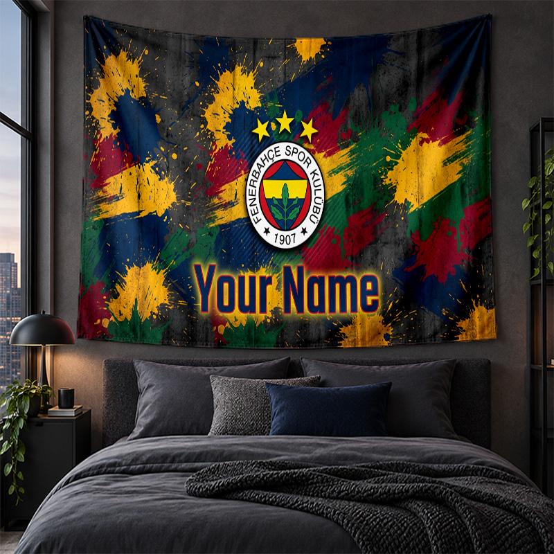 Personalized Tapestry Wall Hanging Fenerbahçe FC Pattern Art Background Cloth