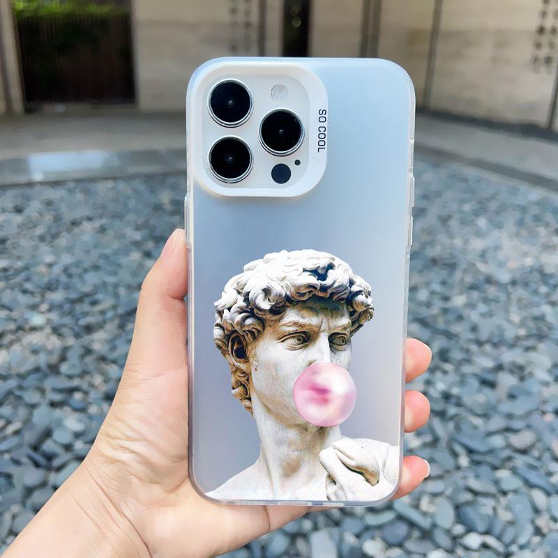 Арт Эстетика Давид Мона Лиза Чехол для Телефона Для iPhone 16 15 14 13 Pro Max Mini 15 14 Plus 12 11 Pro Max Ударопрочный Лазерный Чехол