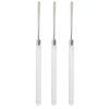 3pcs Makeup Foundation Spatula Color Blending Stainless Steel Transparent Handle Nail Gel Spatula