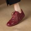 Модная женская обувь Повседневные туфли на шнуровке на плоской подошве Туфли-лодочки на толстом каблуке Натуральная кожа Винтаж Весна 2025 Офисная леди Повседневное платье Размер 35-40