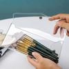 1Pc Different Sie Portable Transparent Cosmetic Bag Waterproof Pvc Pencil Toiletry Organizer Stationery Storage Bag Makeup Brush