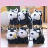Keychain Schnauzer Dog Plush Doll Super Soft Pp Cotton Stuffed Toy Decor Kids