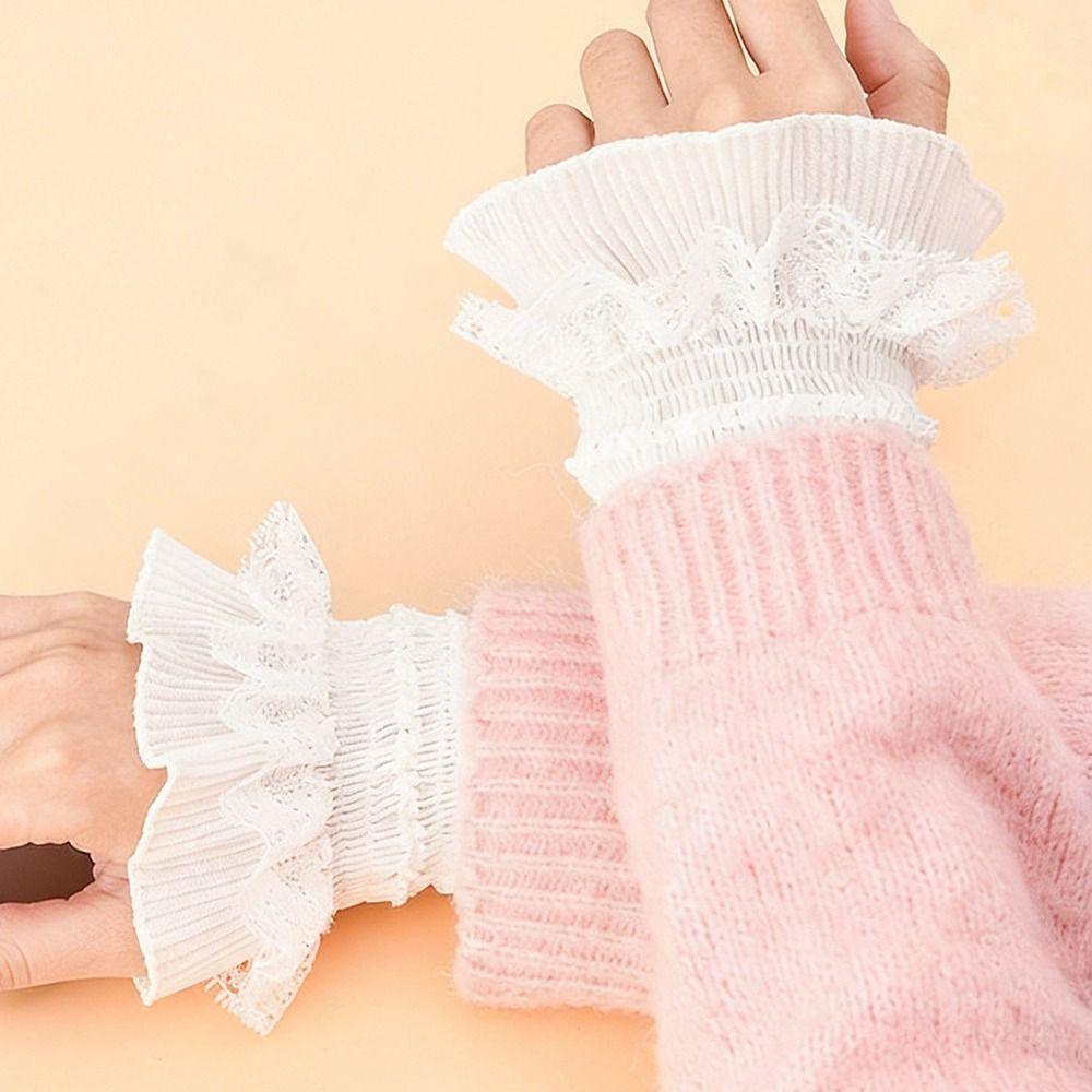 Съемная накладная манжета Многослойная оборка Кружевная манжета Новые манжеты для свитера