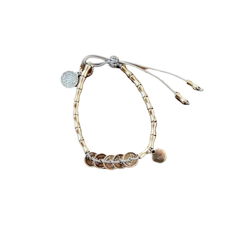 Этнический Бохо Пять Императоров Монета Ручной работы Сплав Геометрический Браслет Форма