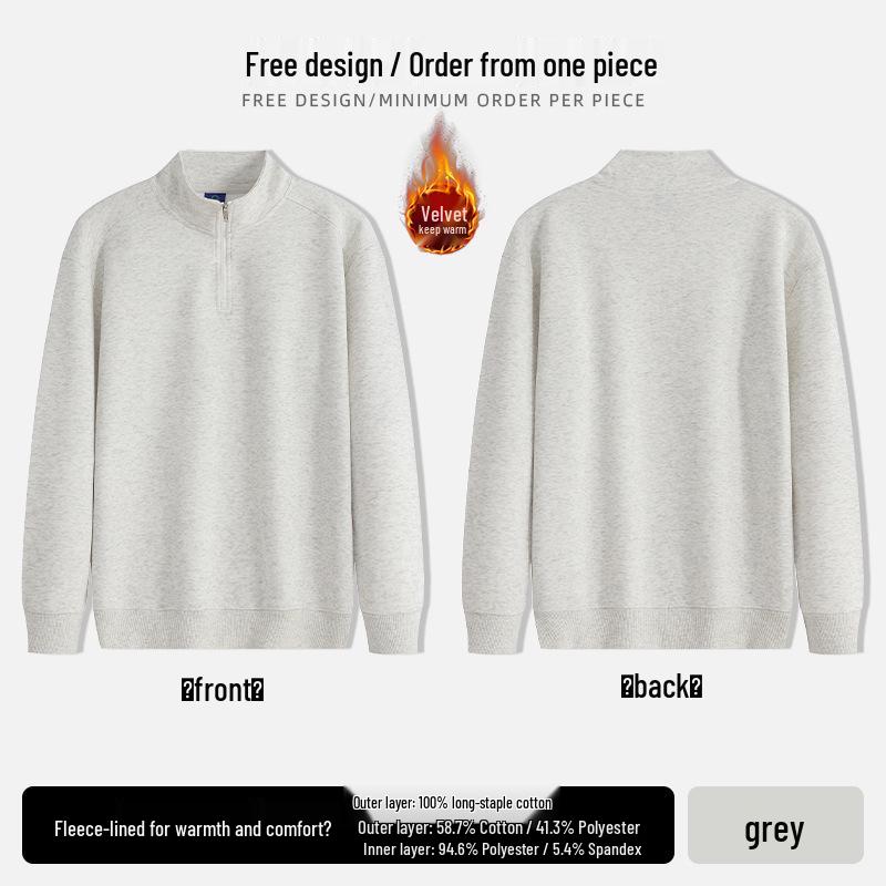 Custom Cotton Hoodie for Restaurant Waitstaff: Milk Tea, Coffee, BBQ - Autumn/Winter Workwear with Logo Print