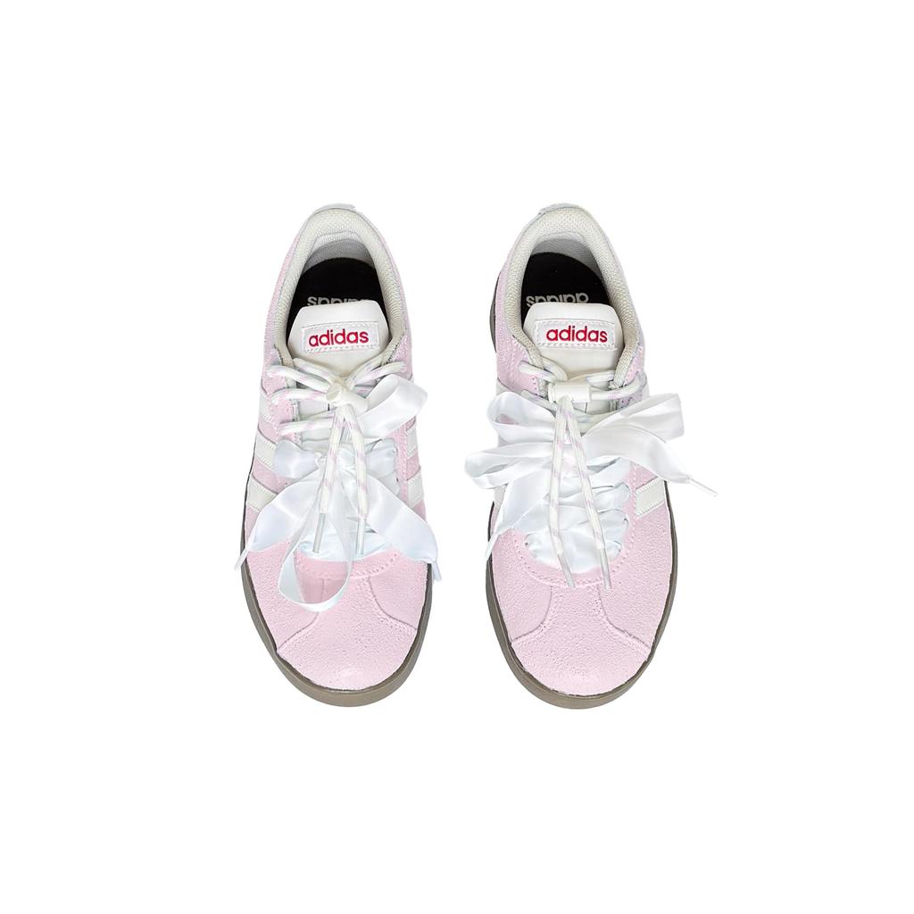 Adidas VL COURT 2.0 Strawberry Yogurt Cushioning Low top Skateboard Shoes Unisex Pink HQ1802(TeamK-)