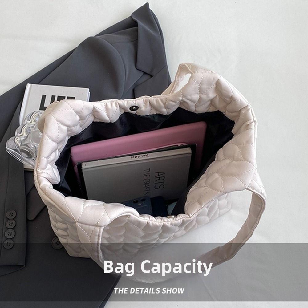 Мягкая стеганая сумка через плечо с хлопковой подкладкой, однотонная женская сумка под мышкой, портативные сумки, выходные