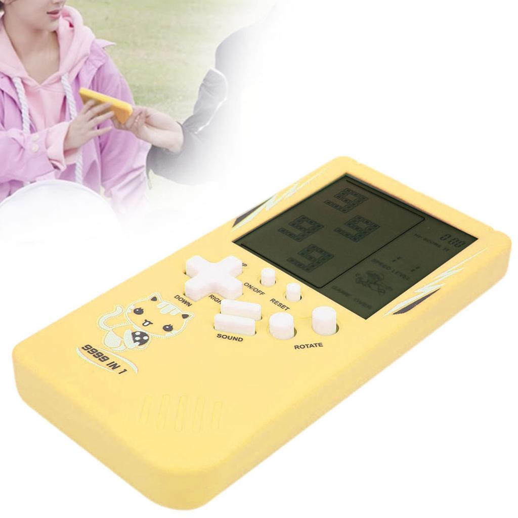 Game Console Portable Large Screen Pocket Game Console Classical Children Game ToysYellow